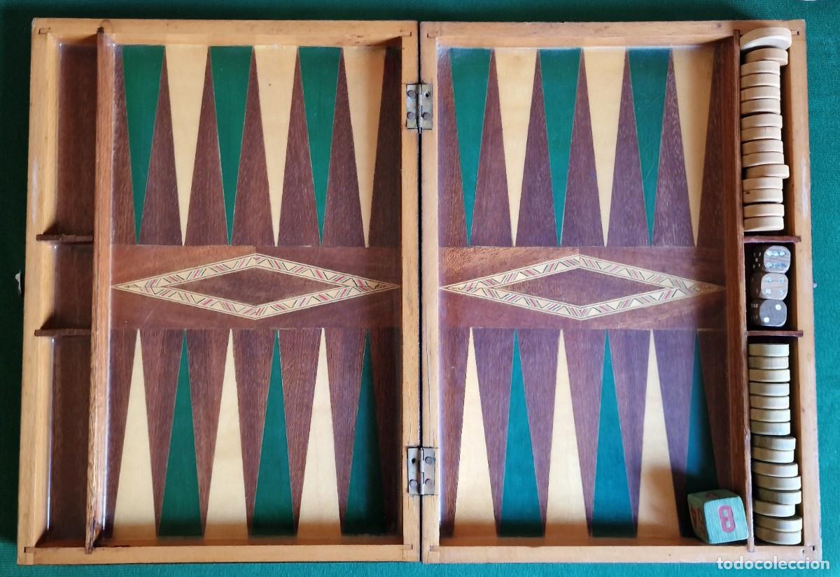 Juegos de mesa: AMG-2388 Juego Backgammon Taracea - Foto 1