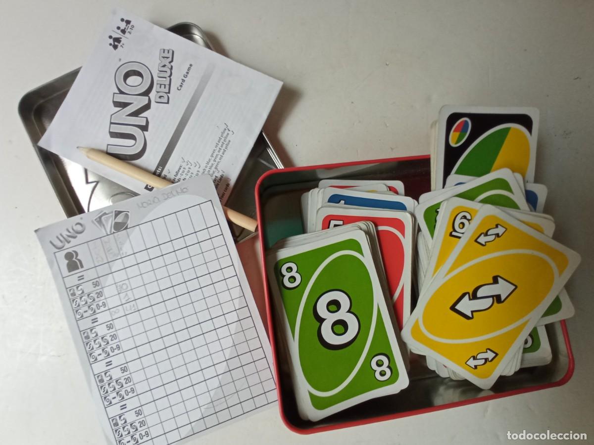  Juego de cartas Uno Deluxe : Juguetes y Juegos