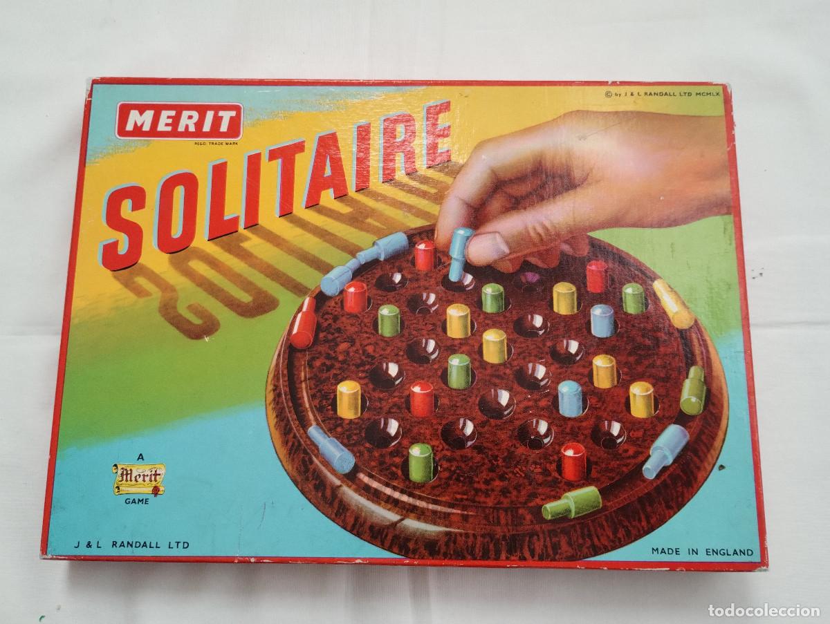 Juegos de mesa: Vintage Merit Solitaire Game From England - Foto 1