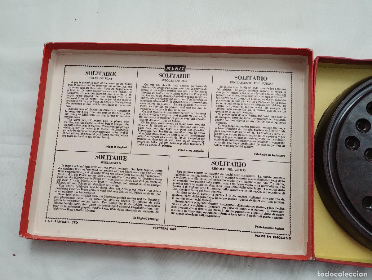 Juegos de mesa: Vintage Merit Solitaire Game From England - Foto 2