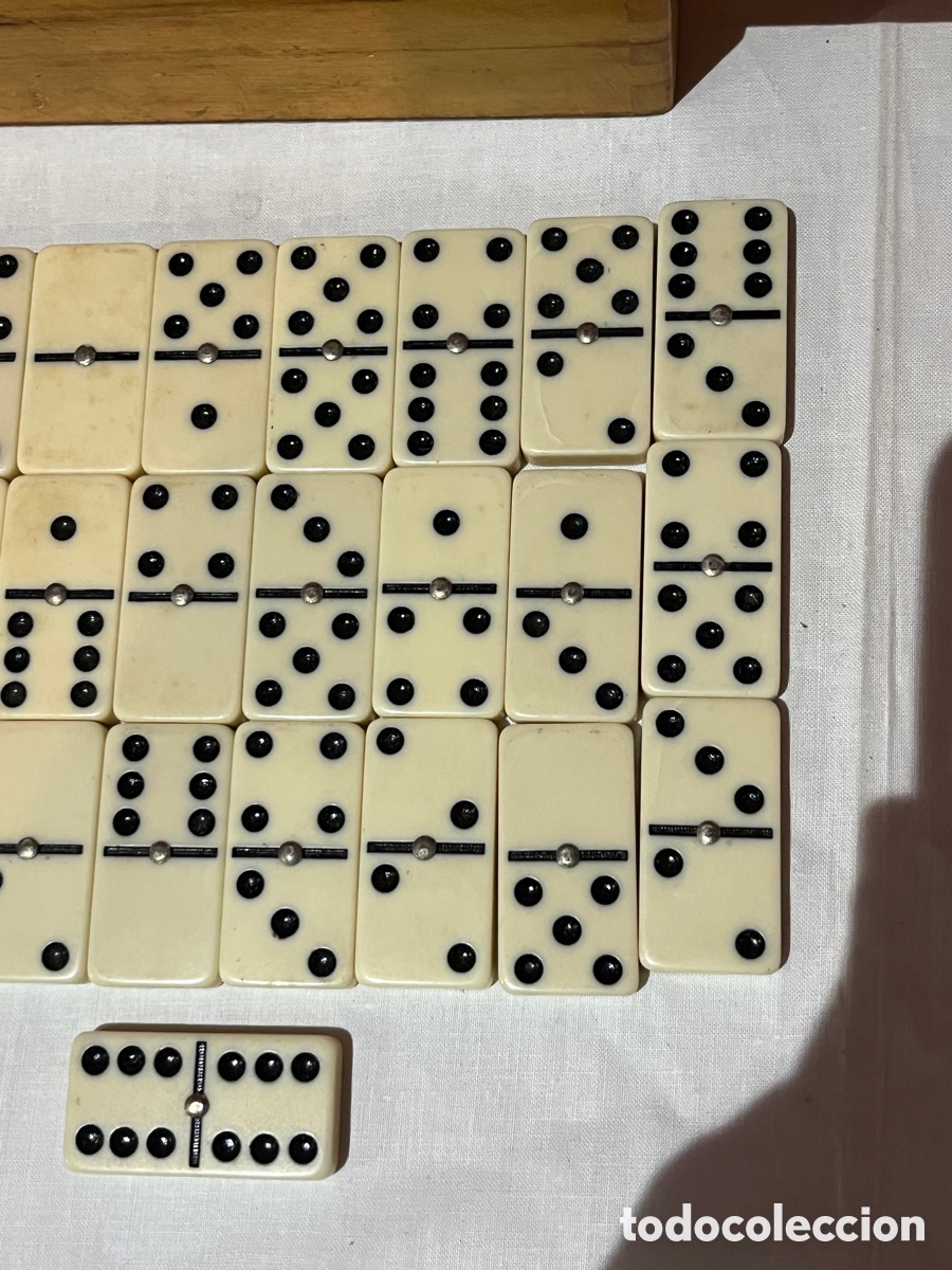 antiguo juego de dominó profesional en su caja - Compra venta en