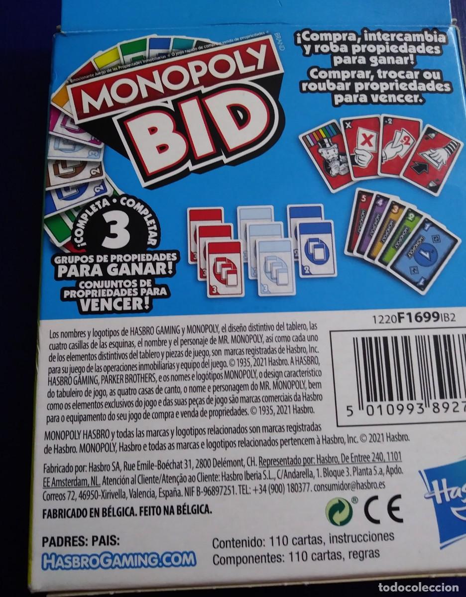 Juegos de mesa: Juego MONOPOLY BID - A ESTRENAR - Foto 3