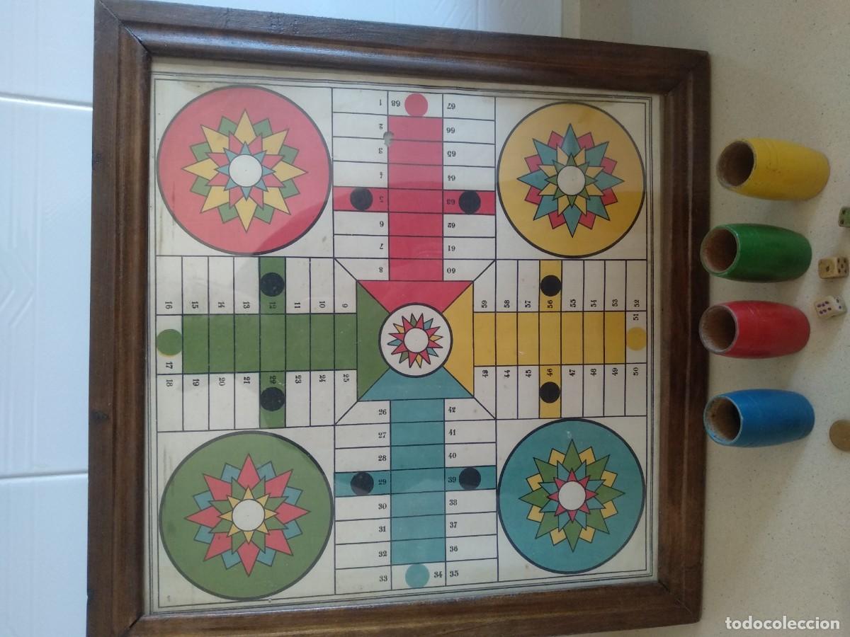 Juegos de mesa: Tablero parch&iacute;s antiguo - Foto 5