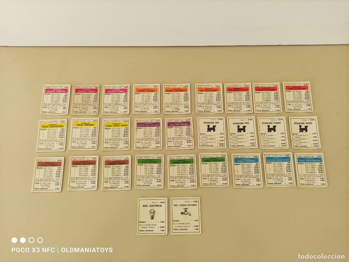 set completo carte proprietà contratti monopoli - Acquista Giochi da tavolo  antichi su todocoleccion