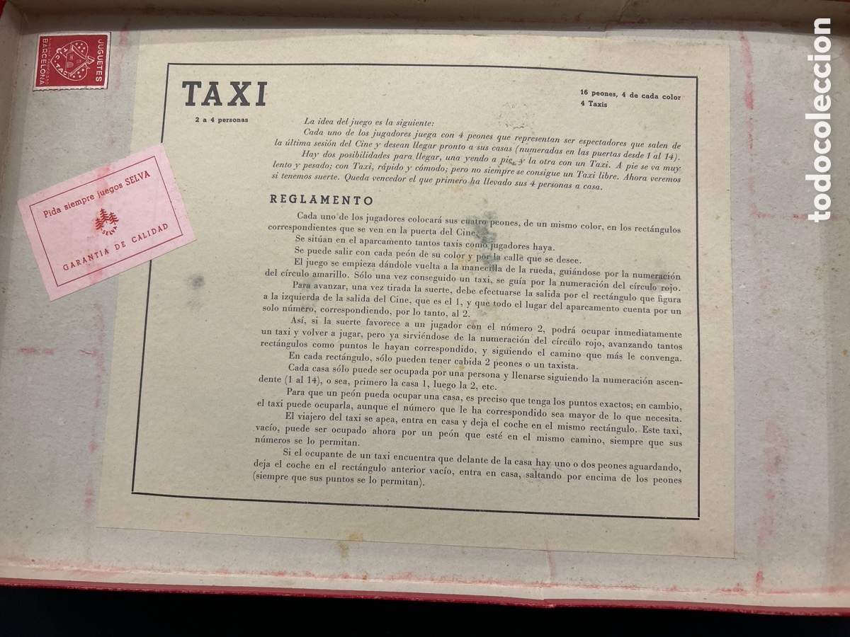 Juegos de mesa: Antiguo juego de mesa Taxi - Foto 3