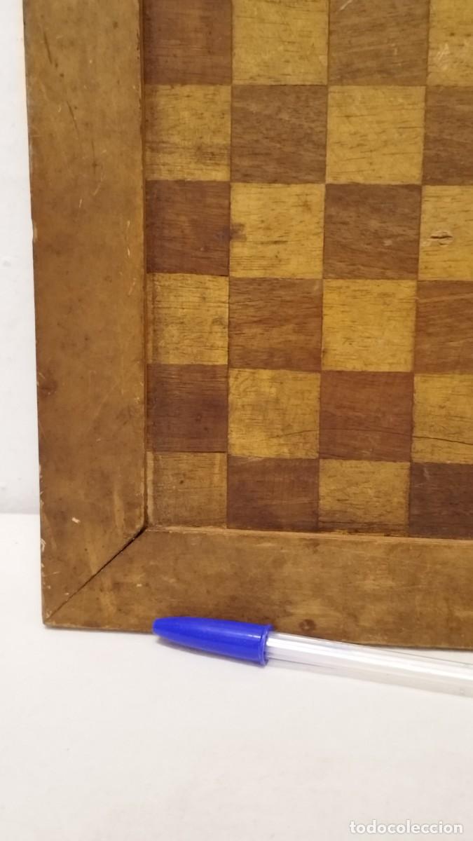 Juegos de mesa: Antiguo Tablero de Ajedrez,en madera - Foto 3
