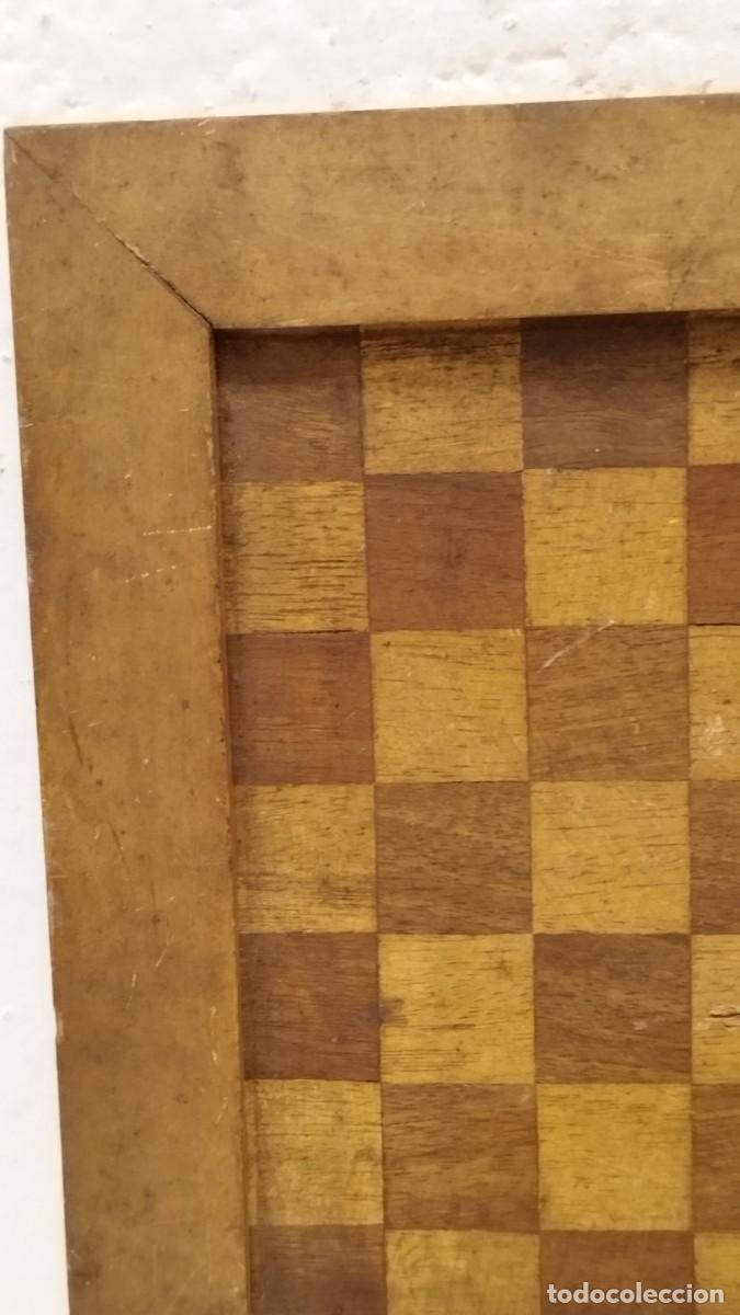 Juegos de mesa: Antiguo Tablero de Ajedrez,en madera - Foto 4