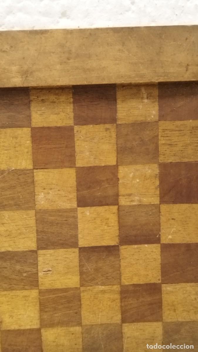 Juegos de mesa: Antiguo Tablero de Ajedrez,en madera - Foto 5