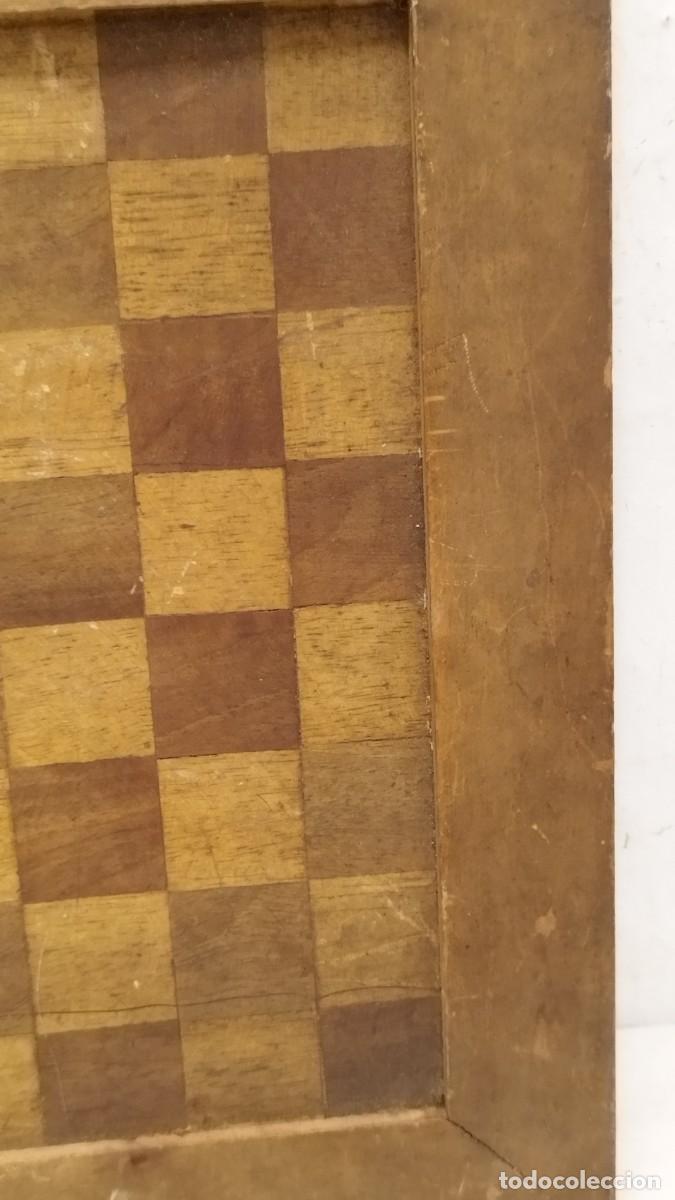 Juegos de mesa: Antiguo Tablero de Ajedrez,en madera - Foto 6