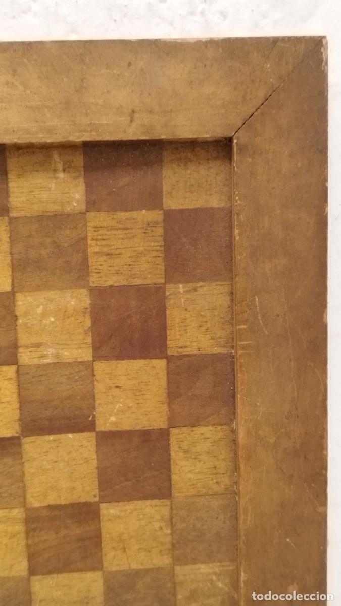 Juegos de mesa: Antiguo Tablero de Ajedrez,en madera - Foto 7