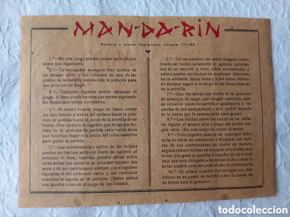 Juegos de mesa: Reglamento de juego Mandarin - Foto 2
