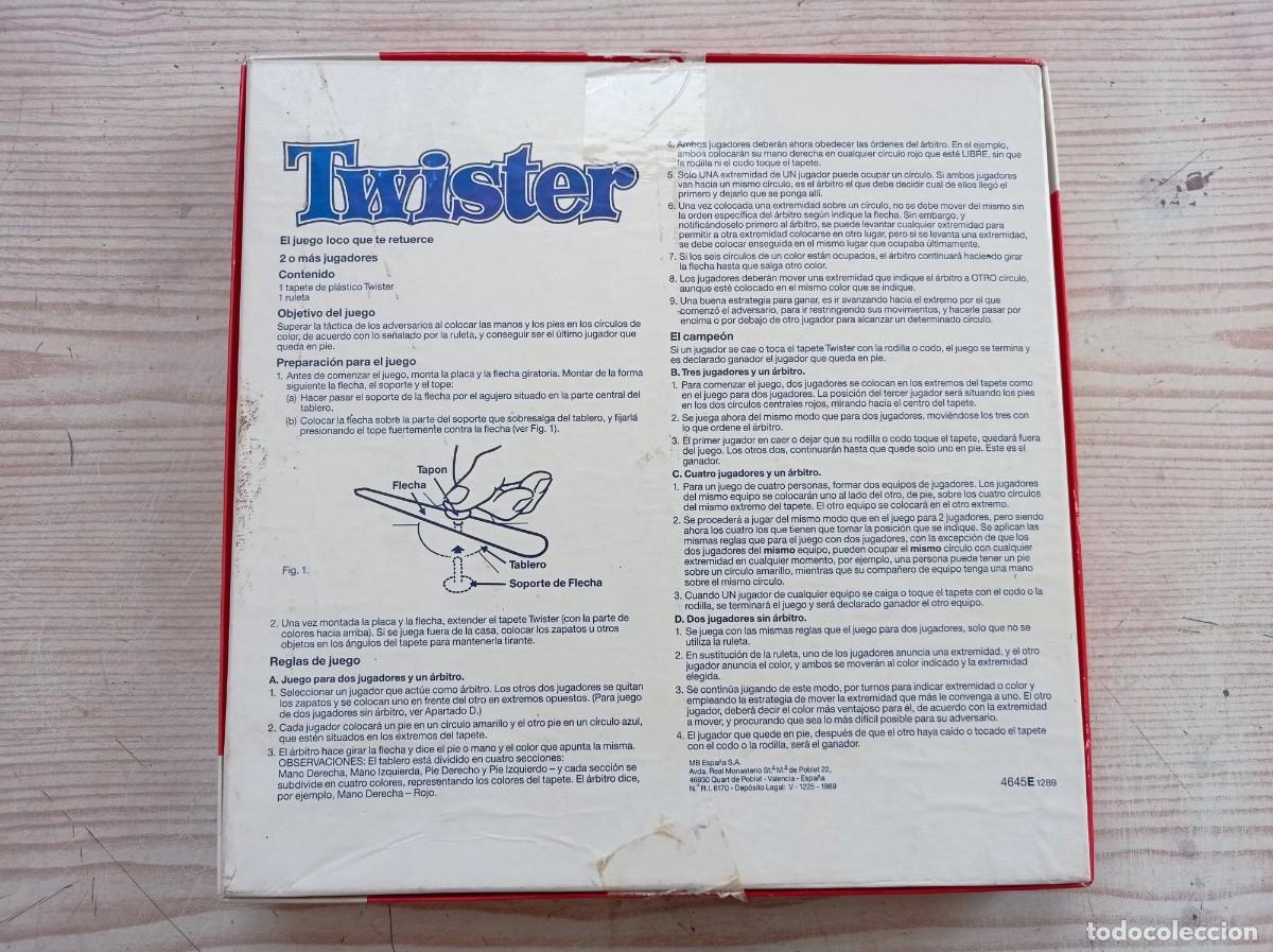 Juegos de mesa: Juego De Mesa Twister - 1989 - MB - Foto 6