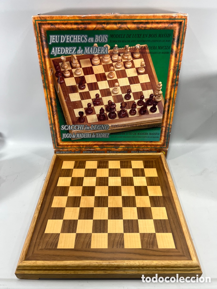 Juegos de mesa: AJEDREZ DE MADERA CON SU CAJA - Foto 1