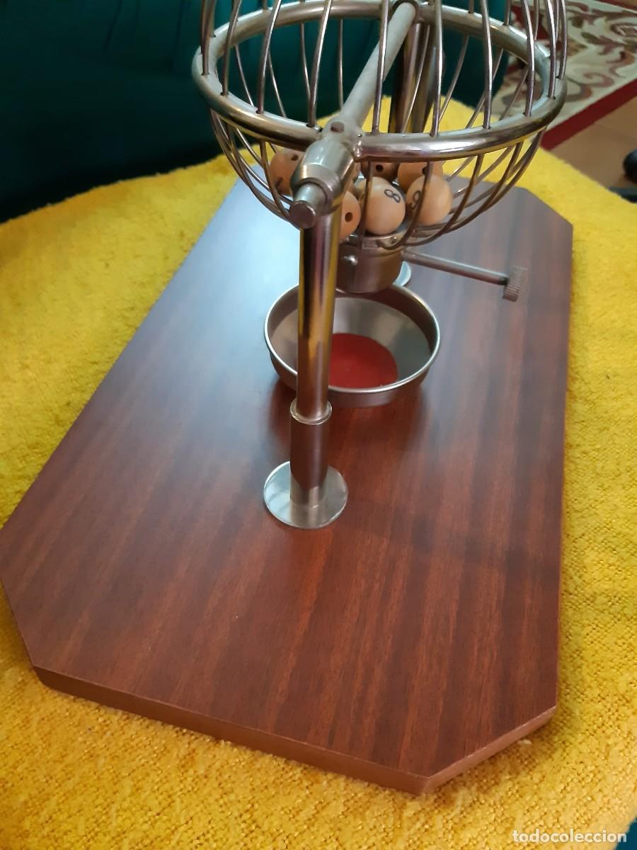 Juegos de mesa: Bombo sorteo con 10 n&uacute;meros en madera - Foto 5