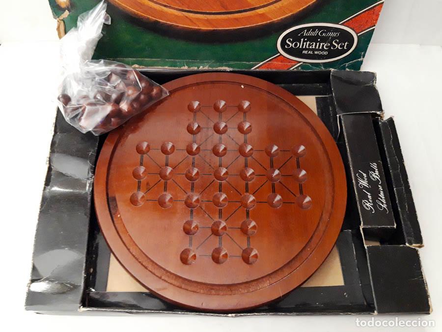 Juegos de mesa: Juego Solitaire con tablero y bolas de madera - Foto 3