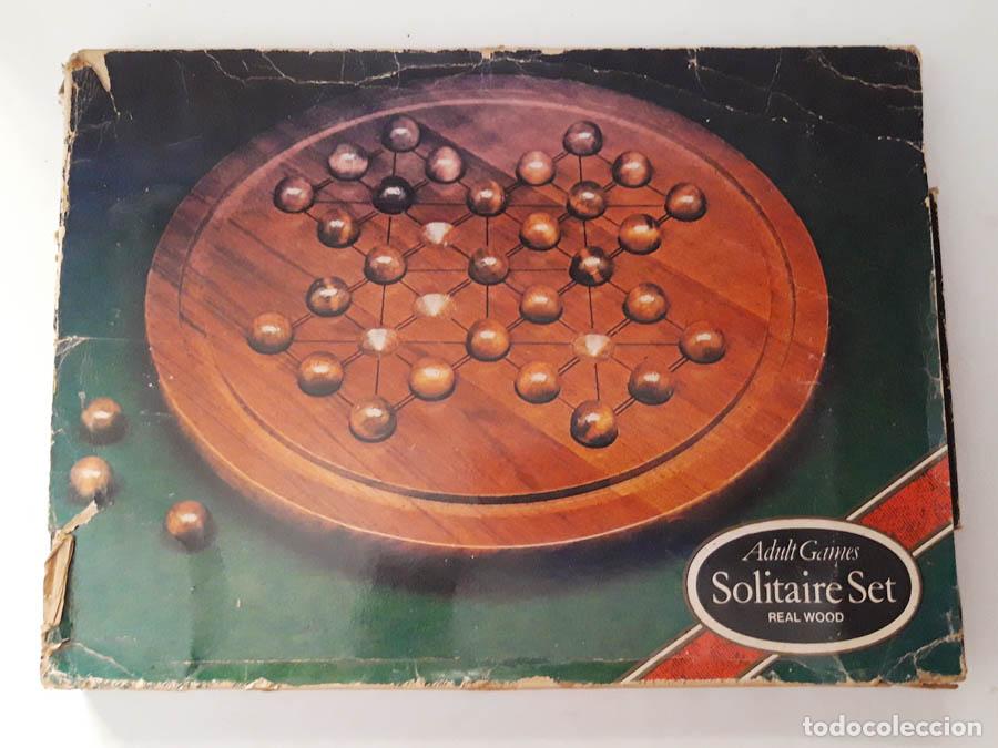 Juegos de mesa: Juego Solitaire con tablero y bolas de madera - Foto 1