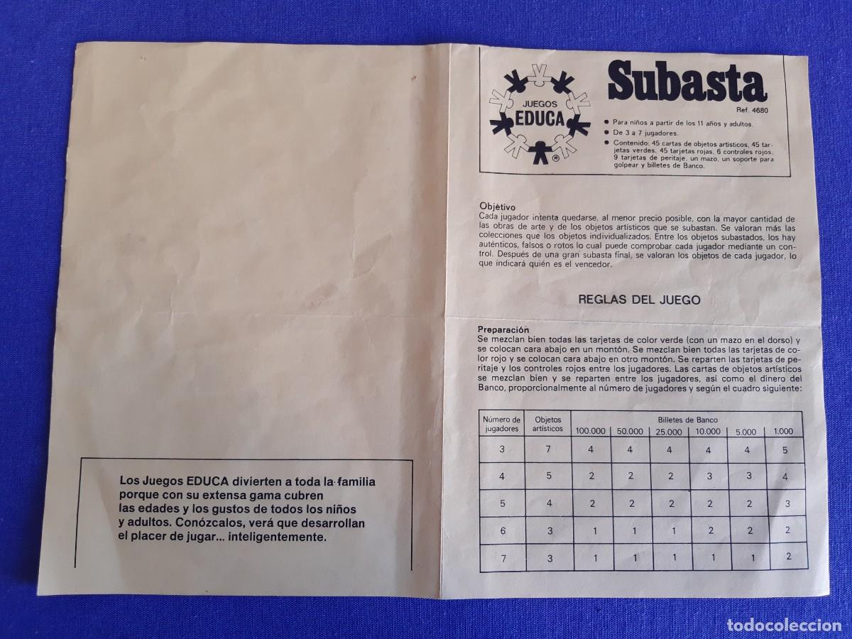 Juegos de mesa: Juego de mesa Subasta. - Foto 2