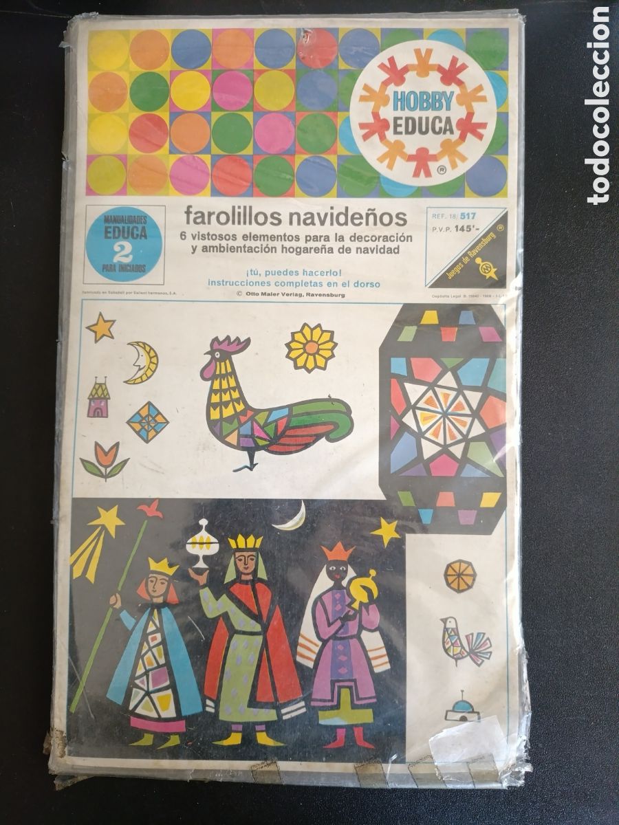 Juegos de mesa: Hobby Edu a .Farolillos navide&ntilde;os .1969 - Foto 1