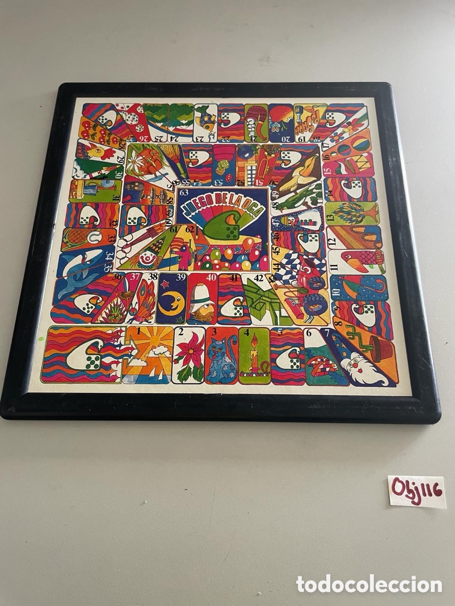 Juegos de mesa: Juego de parch&iacute;s y oca m&aacute;s complementos antiguos - Foto 8