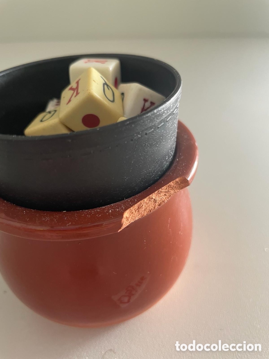 Juegos de mesa: Cubo y dados antiguos - Foto 3