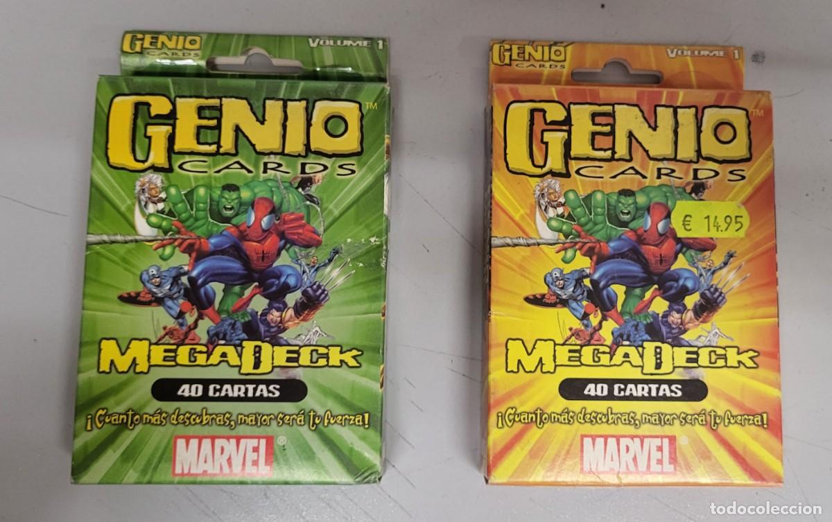 Juegos de mesa: GENIO CARDS - 2 MEGA DECK 40 CARTAS / MARVEL - Foto 1