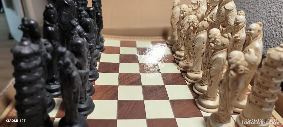 Juegos de mesa: Juego de ajedrez oriental gigante tem&aacute;tica Mikado - Foto 3