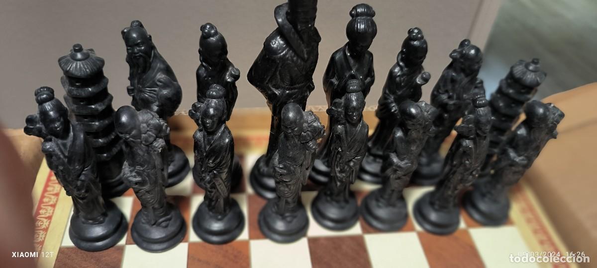 Juegos de mesa: Juego de ajedrez oriental gigante tem&aacute;tica Mikado - Foto 4
