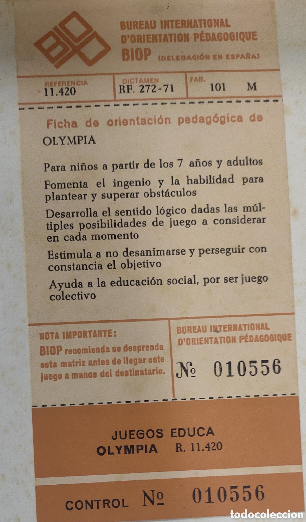 Juegos de mesa: Juego Olympia del a&ntilde;o 1972 - Foto 2