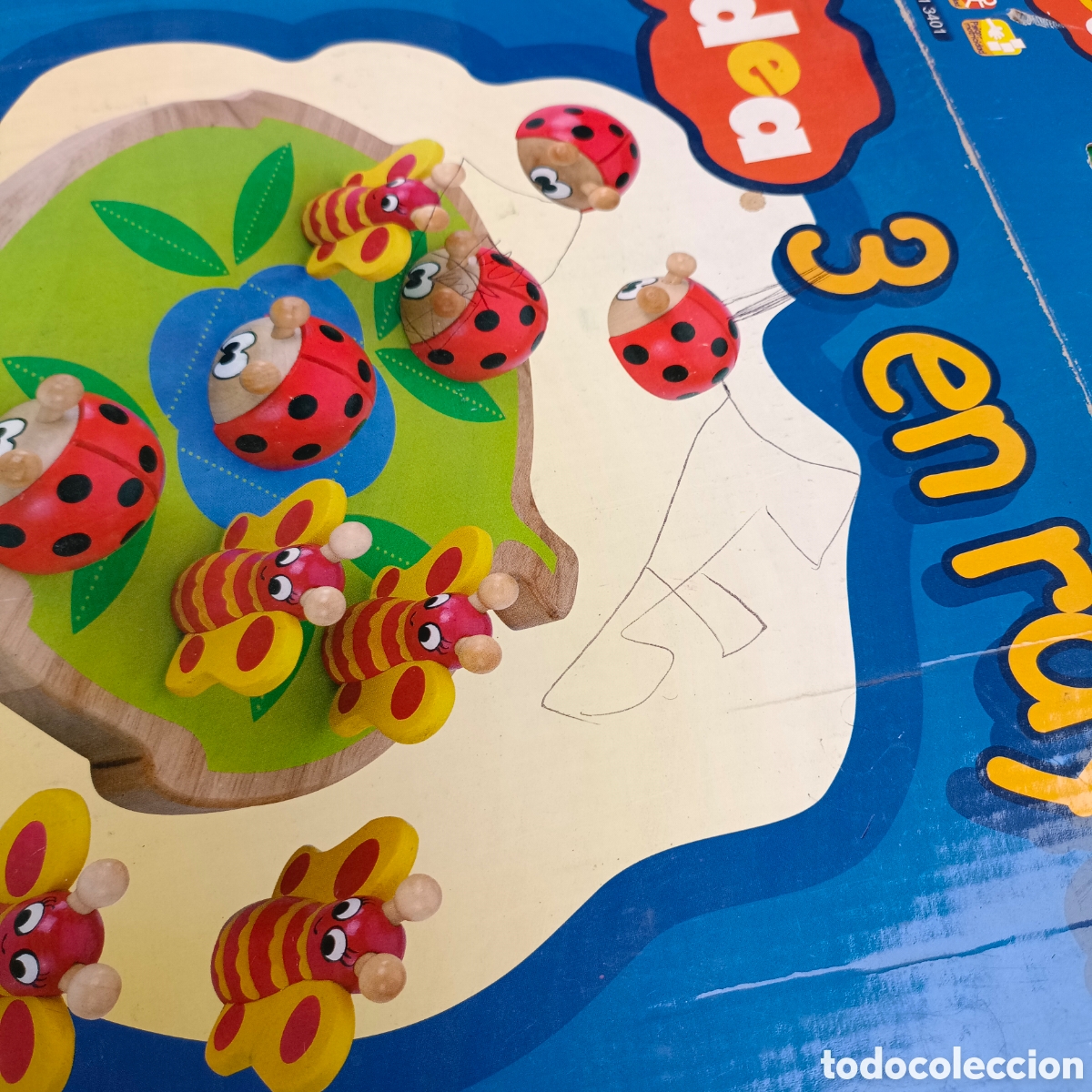 Juegos de mesa: 3 en raya madera decorados Simba - Foto 2