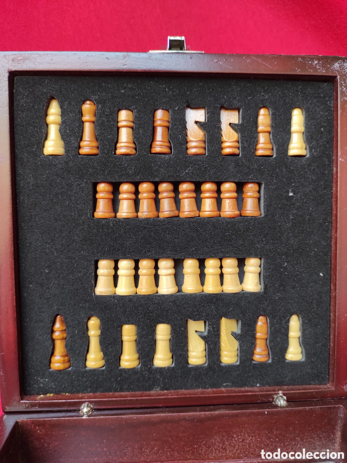 Juegos de mesa: Ajedrez portatil de madera - Foto 5