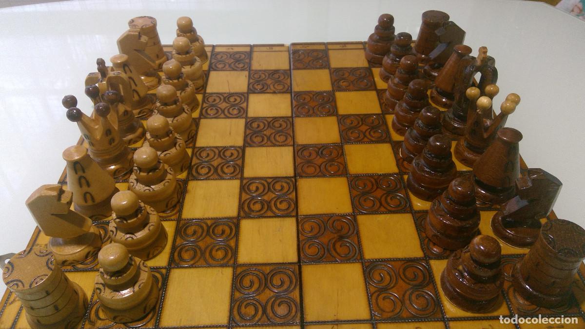 Juegos de mesa: Juego de Ajedrez en madera de haya - Foto 4