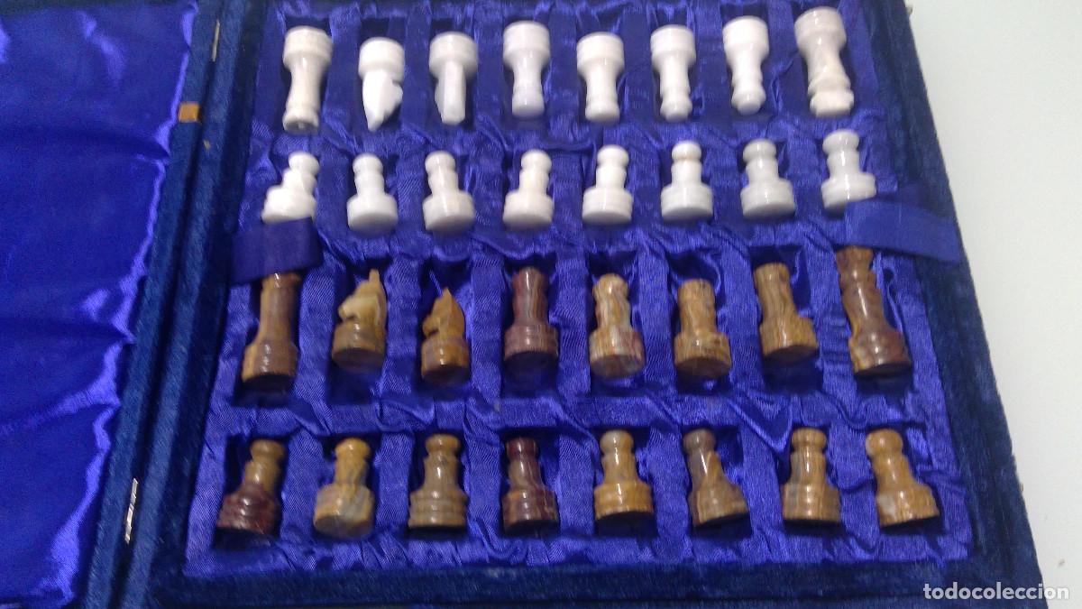 Juegos de mesa: Juego de ajedrez de marmol blanco y veteado - Foto 2