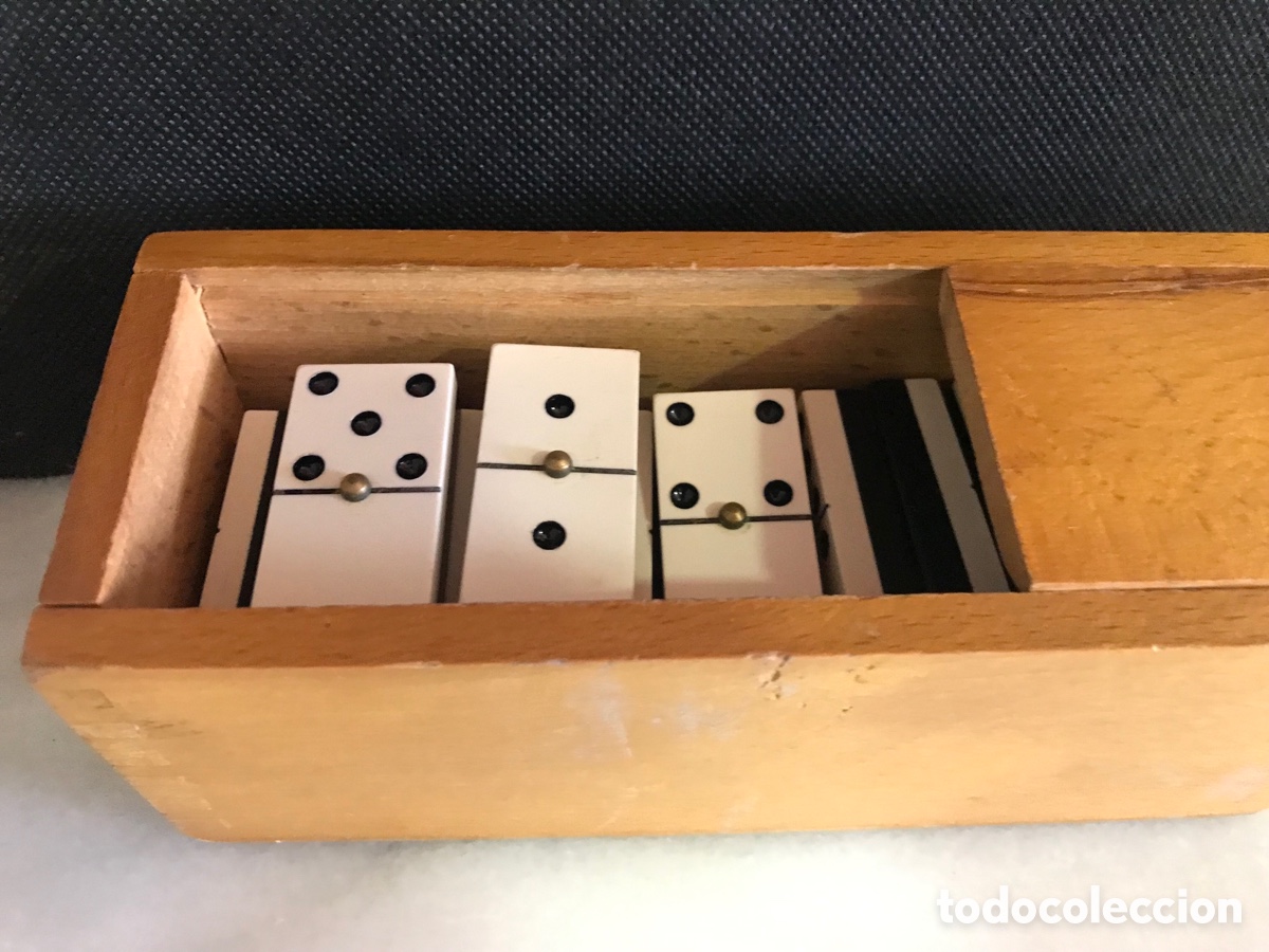 Juegos de mesa: Fichas domin&oacute; completo en caja de madera - Foto 2