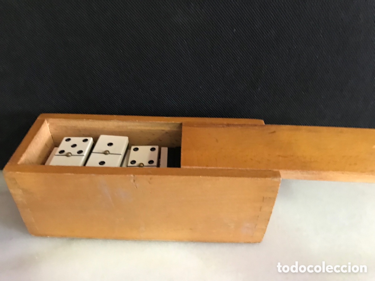 Juegos de mesa: Fichas domin&oacute; completo en caja de madera - Foto 1