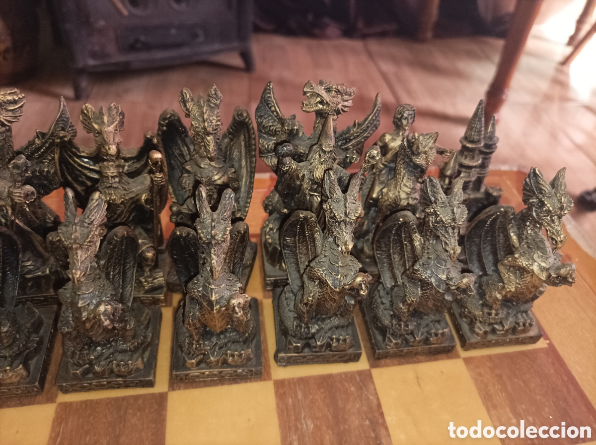 Juegos de mesa: Ajedrez Dragones Resina - Foto 8