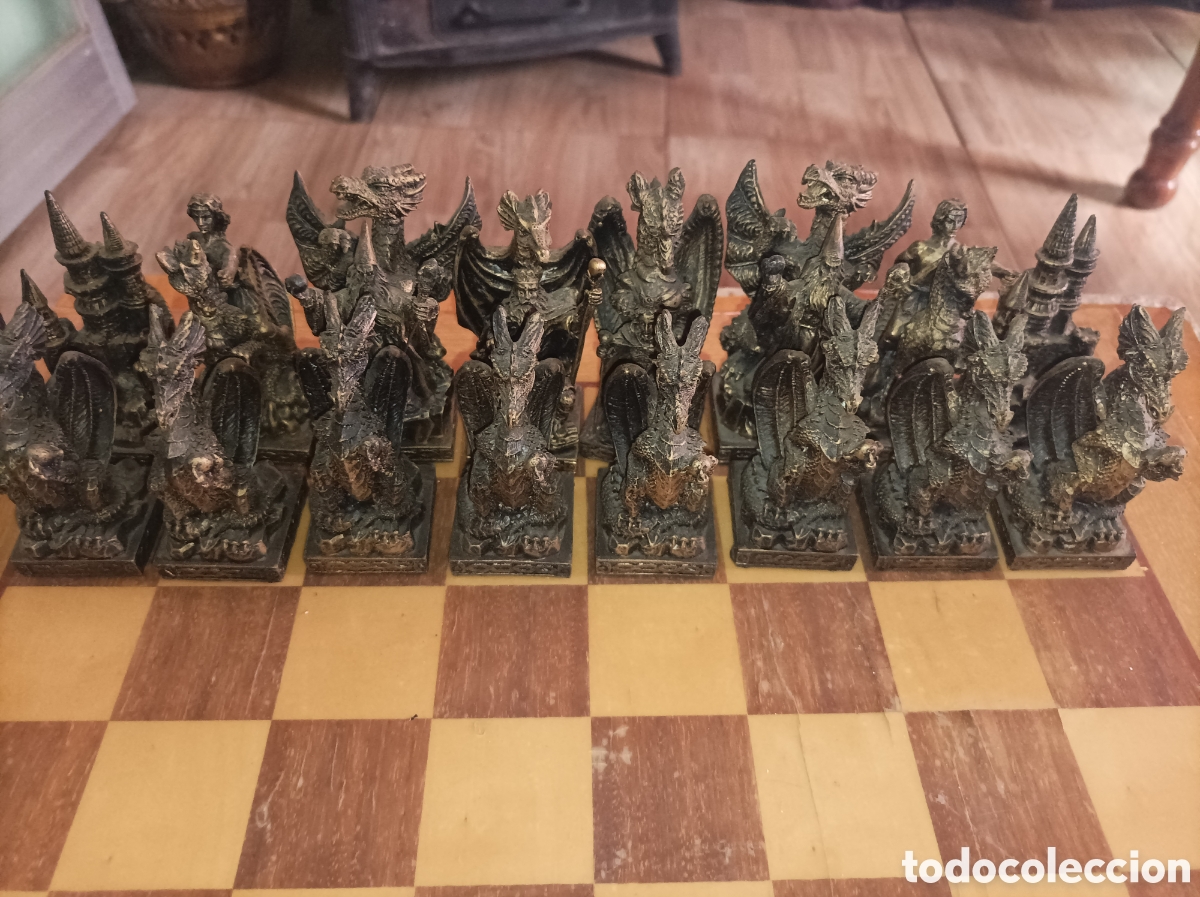 Juegos de mesa: Ajedrez Dragones Resina - Foto 7