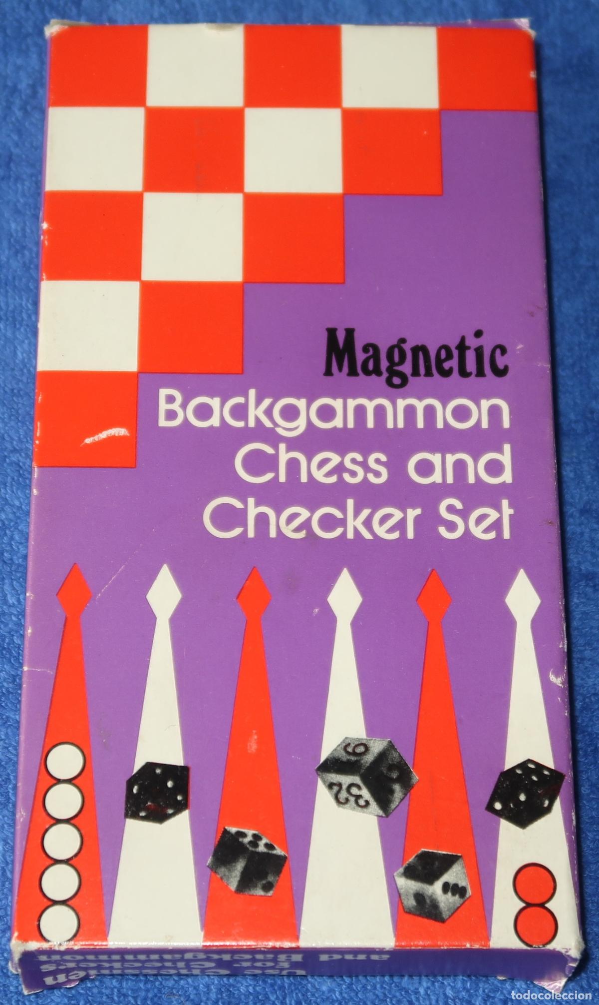 Juegos de mesa: Antiguo Ajedrez, Damas y Backgamon magn&eacute;ticos &iexcl;Impecable! - Foto 1