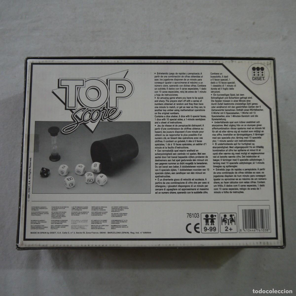 Juegos de mesa: TOP SCORE - DISET - 1991 - Foto 2