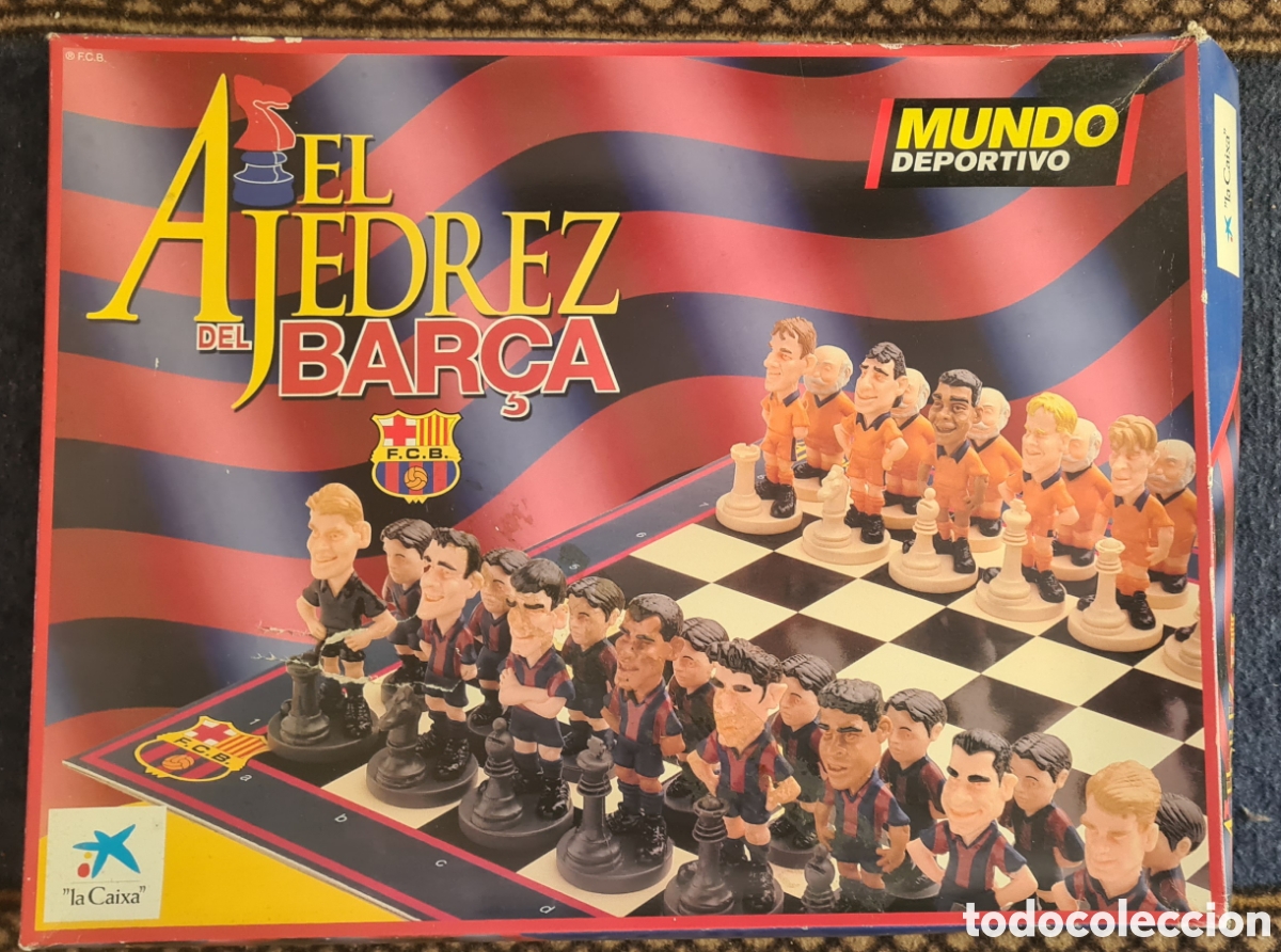 Juegos de mesa: Antiguo Ajedrez del F.C Barcelona - Foto 6