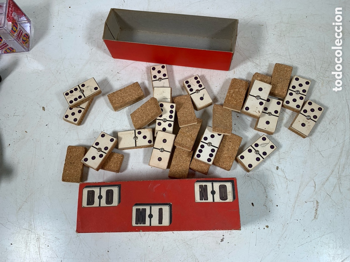 Juegos de mesa: 01_ Antiguo domino de corcho - Foto 1