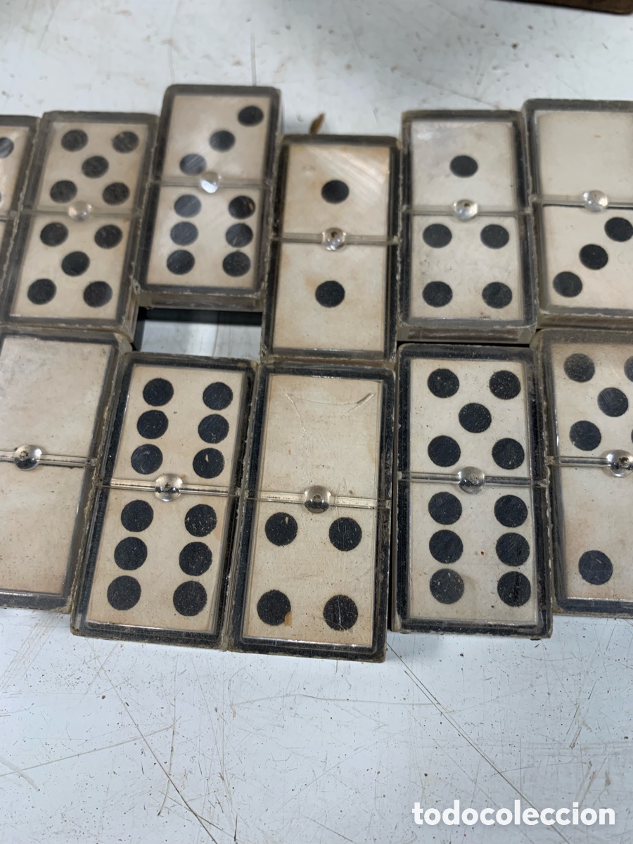 Juegos de mesa: 01_ antiguo domino plastificado - Foto 2