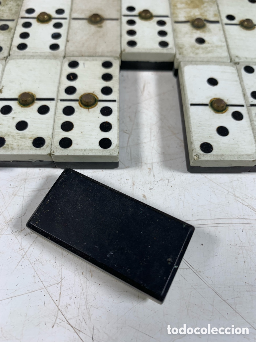 Juegos de mesa: 01_ antiguo domino madera - Foto 3