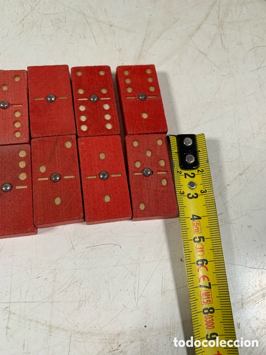 Juegos de mesa: 01_ antiguo domino rojo - Foto 2