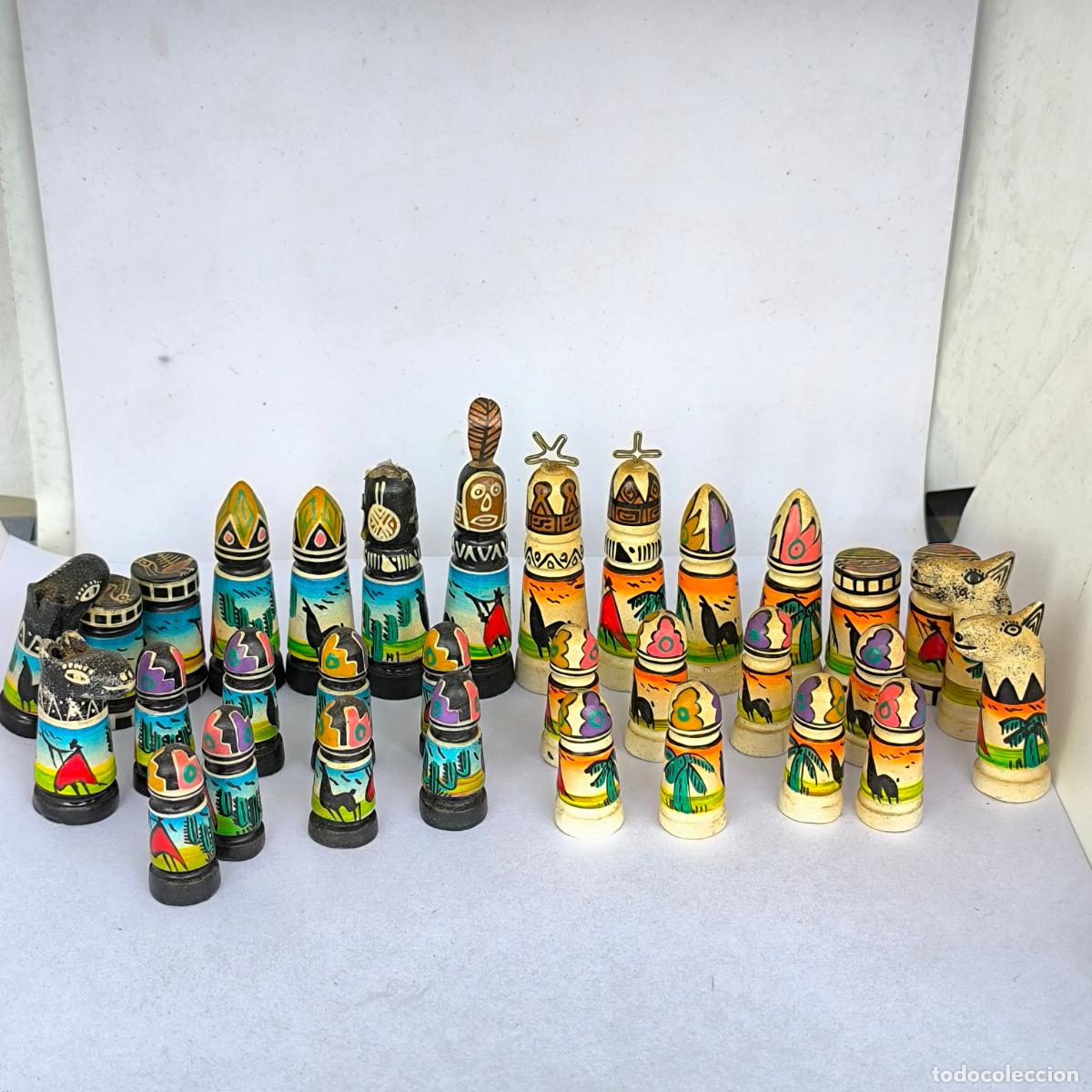 Juegos de mesa: Juego ajedrez Azteca de terracota - Foto 1