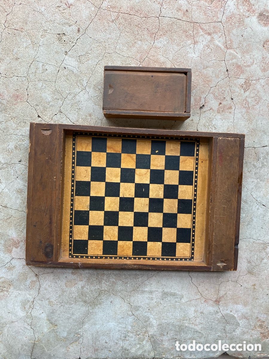 Juegos de mesa: Juego de ajedrez y damas antiguo - Foto 11