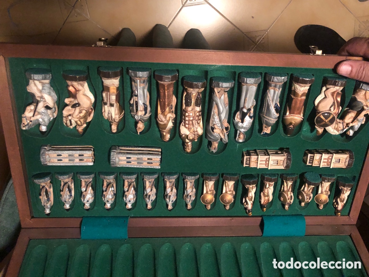 Juegos de mesa: tablero-caja de ajedrez con figuras de resina - Foto 6