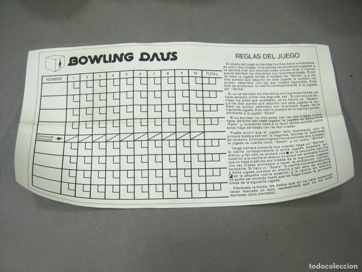 Juegos de mesa: JUEGO BOWLING DAUS. MARIG&Oacute;. CUBILETE E INSTRUCCIONES - Foto 3