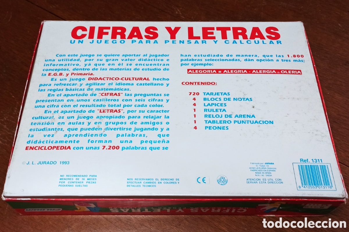 Juegos de mesa: Juego de mesa Cifras y letras (1993) - Foto 2