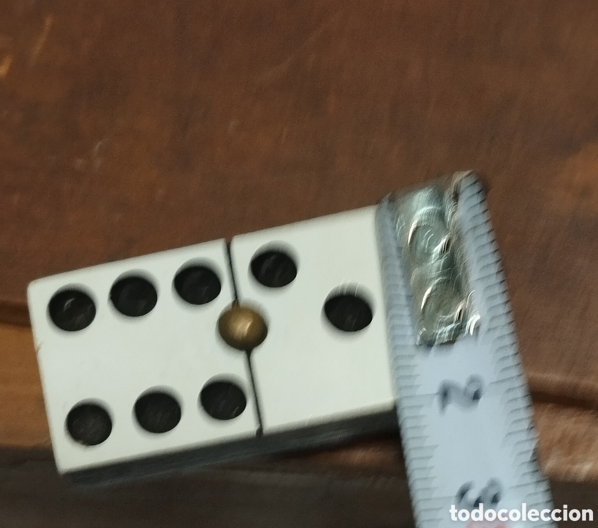 Juegos de mesa: Antiguo domino de madera - Foto 6