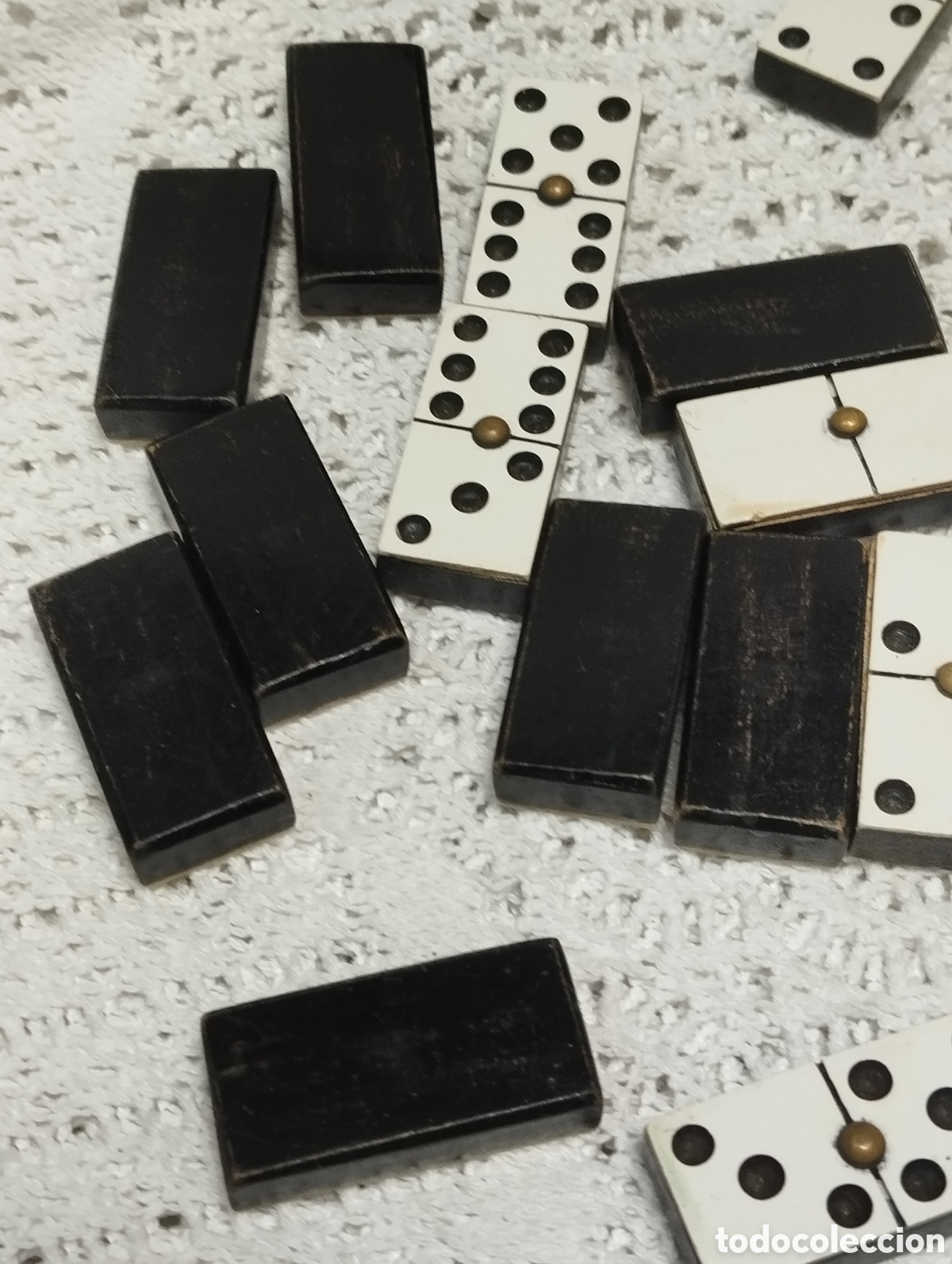 Juegos de mesa: Antiguo domino de madera - Foto 8